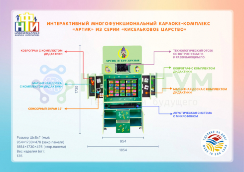 Интерактивный многофункциональный караоке-комплекс «Артик» из серии «Кисельковое царство»